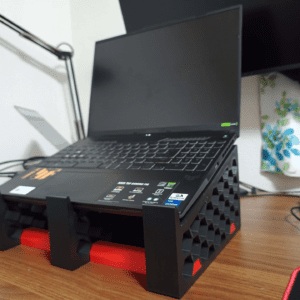 Soporte de notebook gamer impreso en 3D color negro